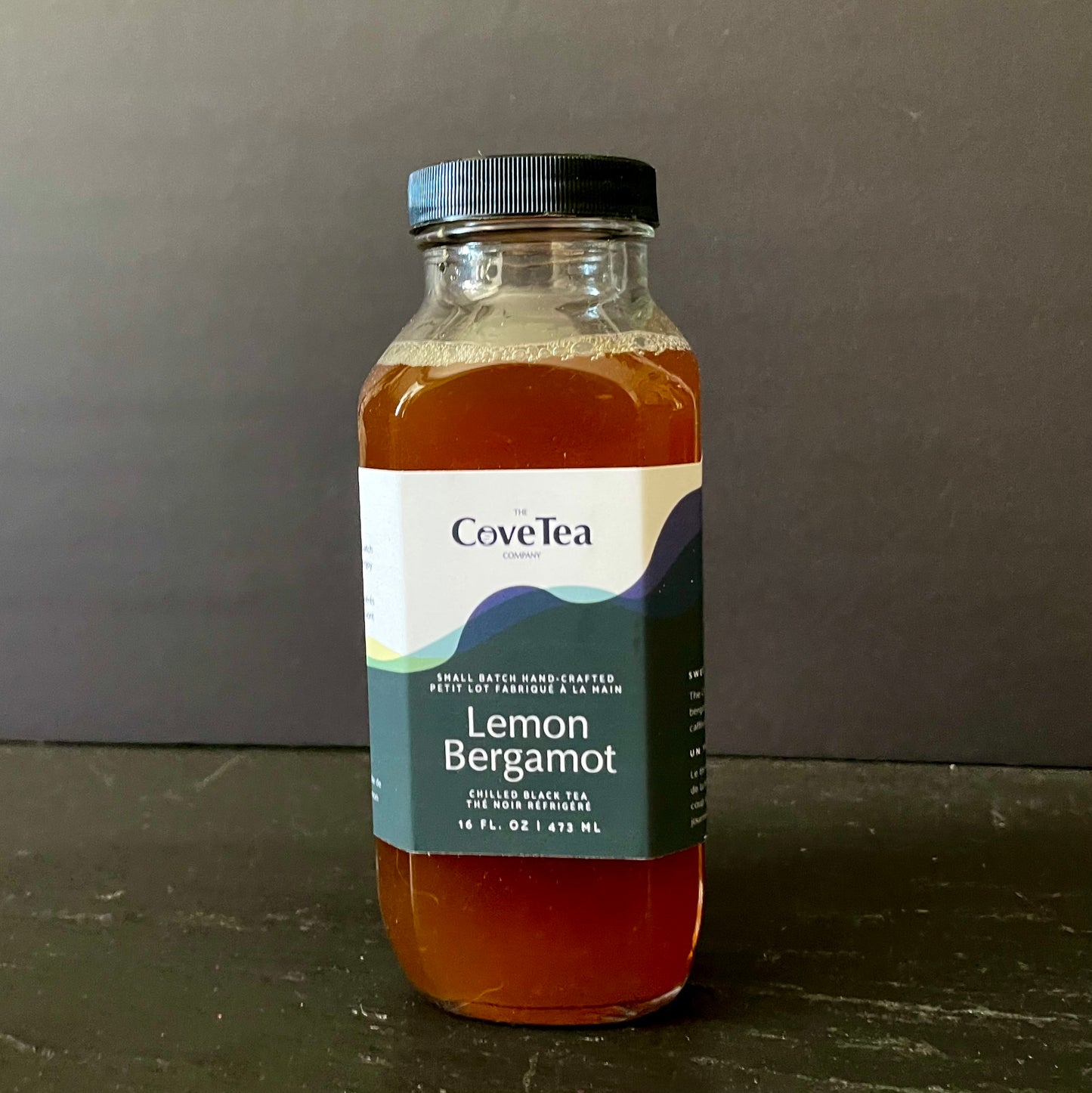 Bottle of Lemon Bergamot Chilled Black Tea - The Cove Tea Company