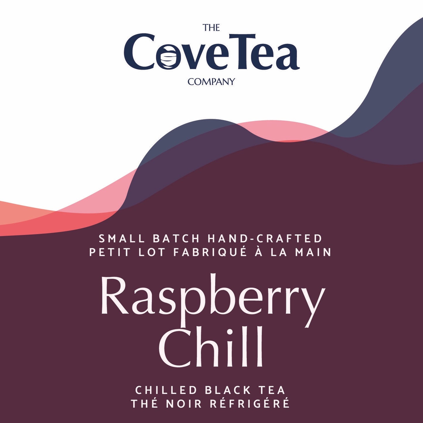 Raspberry Chill Iced Tea Label for the Cove Tea Company — Spruce Grove, Alberta, Canada
