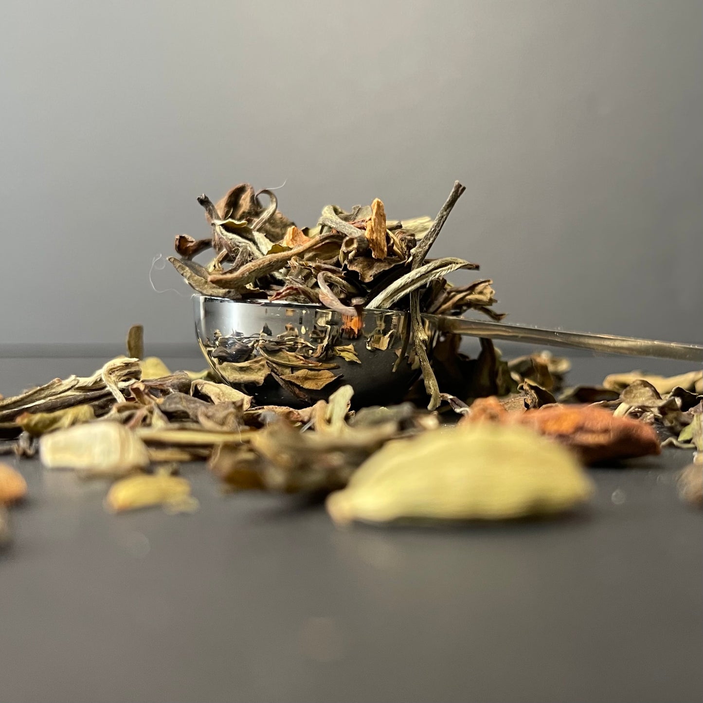 Madame Frost spiced white tea blend with peppercorns, cinnamon, and star anise. | Cove Tea Co