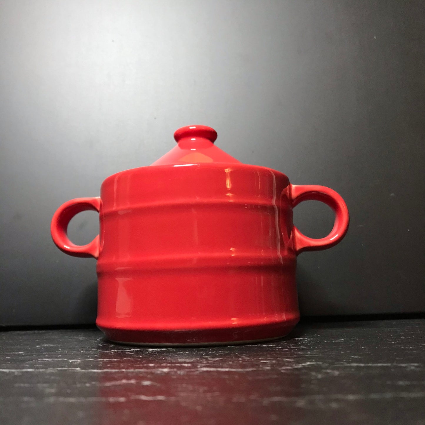 Red Creamer & Sugar Bowl