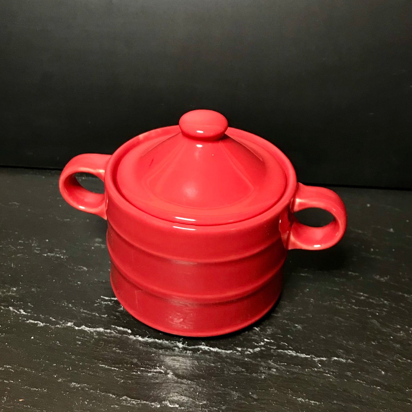 Red Creamer & Sugar Bowl