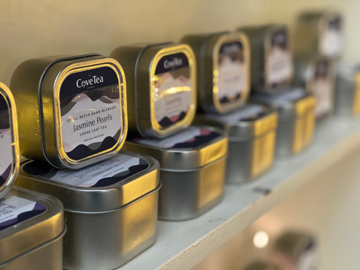 Cove Tea’s tea collection on display