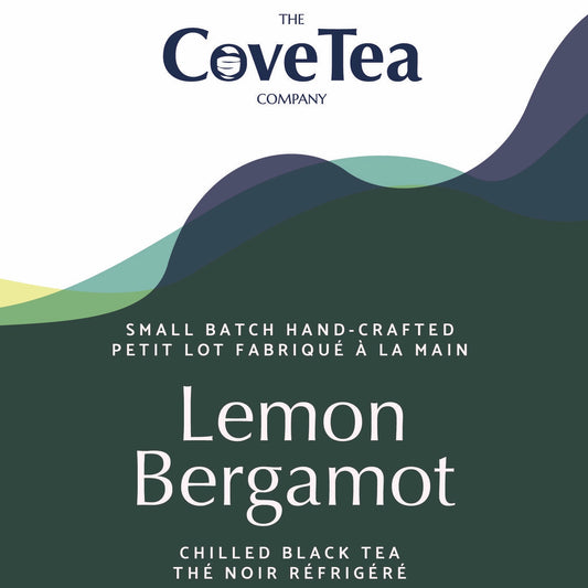 Label for Lemon Bergamot Chilled Tea by the Cove Tea Company
