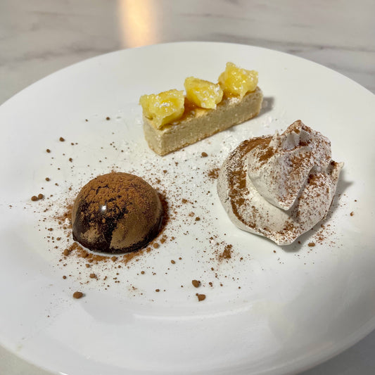 The Sweet Trio | Midnight Silk Truffle, Shortbread & Lemon Curd, Tea-Dusted Clouds | The Cove Tea Co