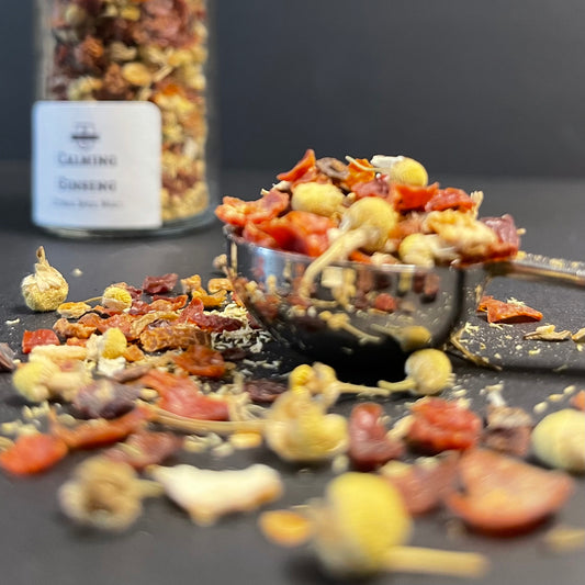 Calming Ginseng | Luxury Chamomile Loose Leaf Tisane | The Cove Tea Company | Spruce Grove AB Canada