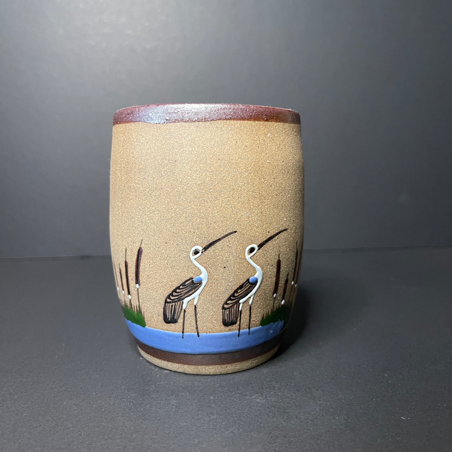 Handcrafted Pelican Earthware Teacup