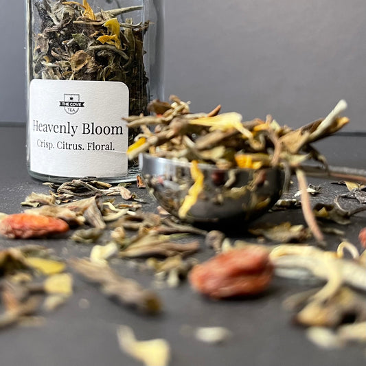 Heavenly Bloom | Organic Loose Leaf White Tea Blend | The Cove Tea Company | Spruce Grove AB Canada