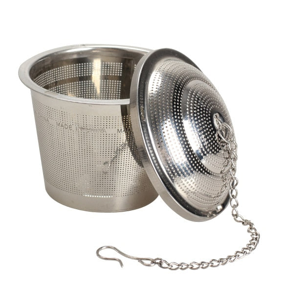 Stainless Steel Mesh Loose Leaf Tea + Spice Infuser with Lid